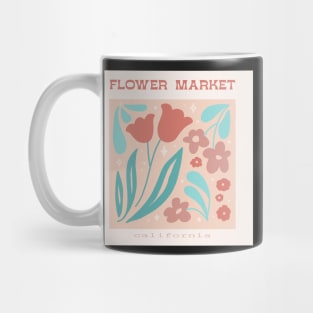 "flower market" california boho/groovy Matisse blobs abstract sign Mug